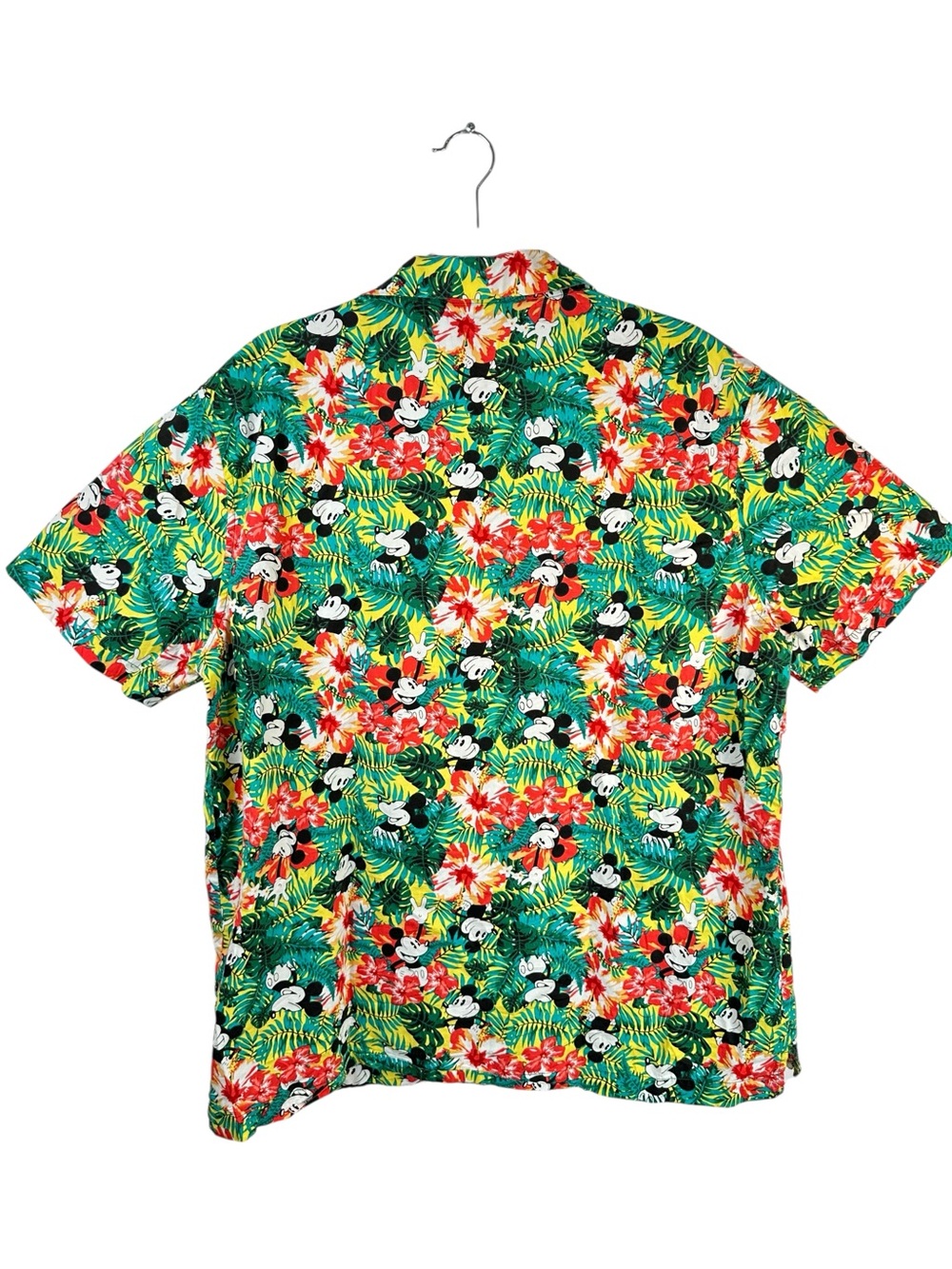 Disney Mickey Mouse Tropical Hawaiian Shirt XL Cotton Button Up Resort Vacation - Picture 7 of 16